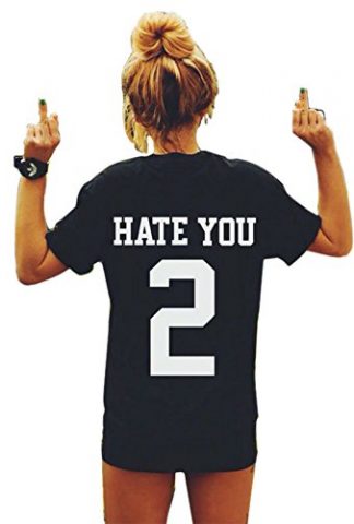 Yonala Fashion Letter Print Short Sleeve Cotton Casual T Shirts Tops