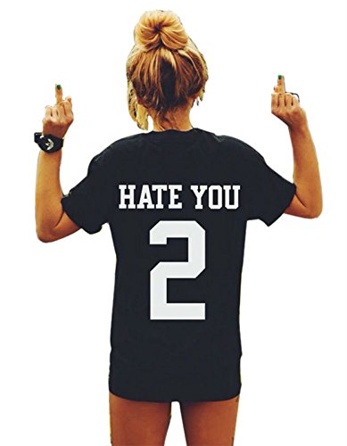 Yonala Fashion Letter Print Short Sleeve Cotton Casual T Shirts Tops