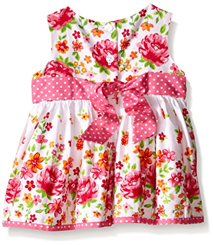 Youngland Baby Girls' Floral Print Dress with Crochet Lace Cardigan - A ...