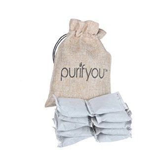 purifyou Natural Air Purifier and Diaper Pail Deodorizer Bamboo Carbon Filters, Set of 12
